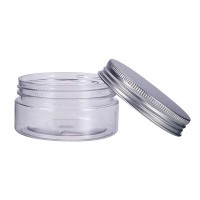 Custom 200ml Food Grade Ice Cream Wide Mouthed Clear Plastic PET Jar with aluminum cap Printing PP liD