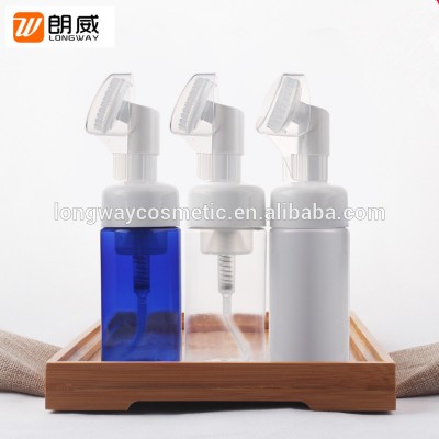 Factory price 100ml plastic PET face cleanser foam bottle with food grade silicone pump