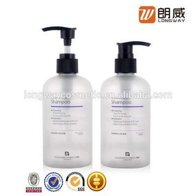 300ml Plastic Matte PET Lotion Bottle shower gel packaging with Black Lotion Dispenser Pump for shampoo